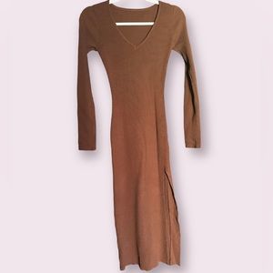 Goodnight Macaroon Ribbed Bodycon Dress M